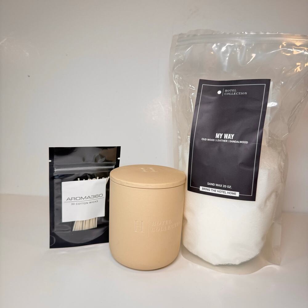 Hotel Collection Petite Ceramic Sand Wax Set -My Way Scent
